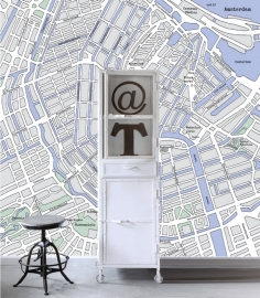 Esta Home Denim & Co. PhotowallXL street map Amsterdam 157712