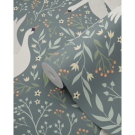 Esta Home Pom Pom Pie behang Zwanen 139798