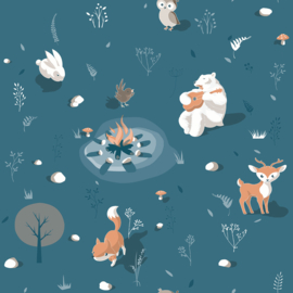 Dutch Wallcoverings My Kingdom behang Campfire Animals L31311