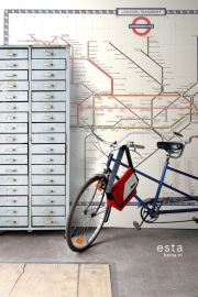 Esta Home Vintage Rules! PhotowallXL Metrokaart Londen multi 158209