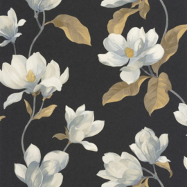 Casadeco Le Beau Jardin behang Brume De Magnolia Noir Fusain BJAR 202549595