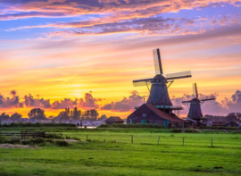 Papermoon Fotobehang Nederlandse Windmolen