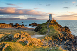 Papermoon Fotobehang Zonsondergang Bij Ynys Llanddwyn