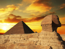 Papermoon Fotobehang Piramidale Sfinx