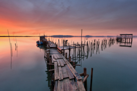 Papermoon Fotobehang Oude Steiger In Het Water