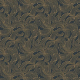 Casamance Isadora behang Leontine Encre/Doré 70681936
