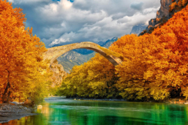 Papermoon Fotobehang Konitsa-Brug Aoos-Rivier