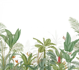 Casadeco Wonderwalls 3 behang  Eden Tropical Intisse Vert Palme S WDWT 202337207 NW