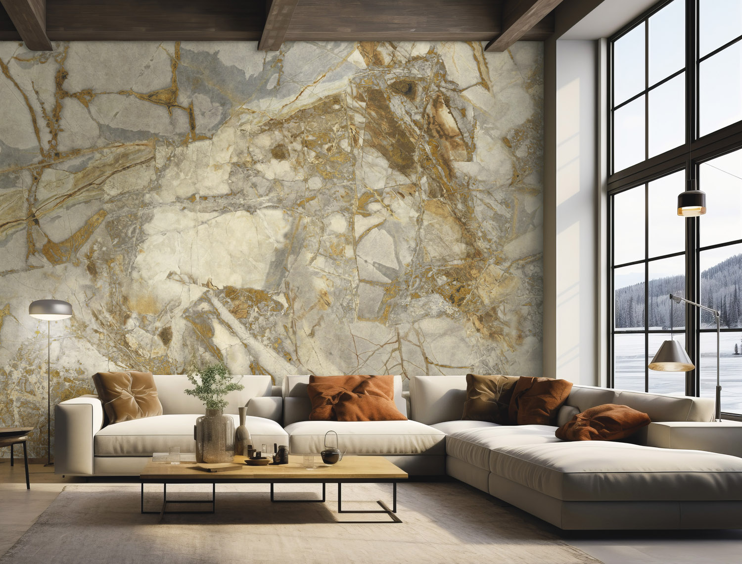 Dutch First Class Carrara 4 Mural 85657