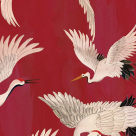 Hookedonwalls Martha Corthese behang Cranes 37823
