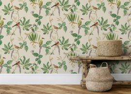 Dutch First Class Heritage Tales behang Hill Top Garden Cotton/Green 100028EH