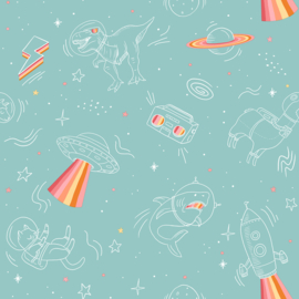 Dutch Wallcoverings My Kingdom behang Animals inAnimals in Space Space M36804