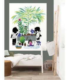 KEK Amsterdam Kids Wallpaper Panel Fiep Westendorp Jip en Janneke Gardening PA-039