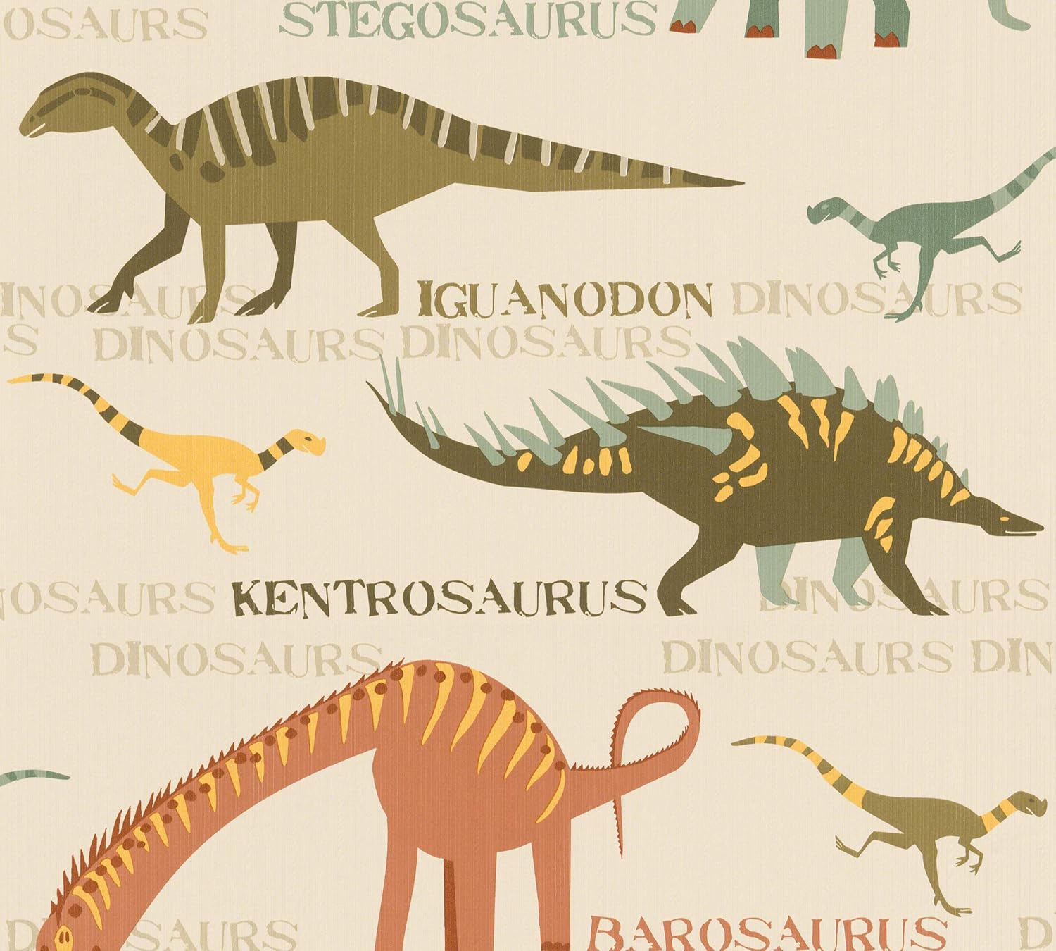 Studio Swaai – Retro Dino Safari Behang | Multicolor SW-73-DS01