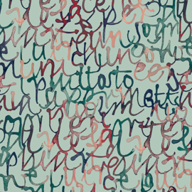 Hookedonwalls Silhouette behang Script 34861