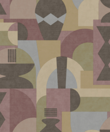 Dutch First Class Khalili behang Maroon Beige 65932
