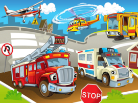 Papermoon Fotobehang Kinderen Brandweer
