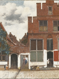 Dutch Wallcoverings Painted Memories Mural met lijst View of Houses in Delft 8012F