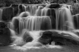 Papermoon Fotobehang Zwart & Wit Waterval