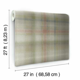 York Wallcoverings Ronald Redding Traveler behang Sterling Plaid HO2156