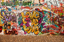 Papermoon Fotobehang Graffiti John Lennon Muur