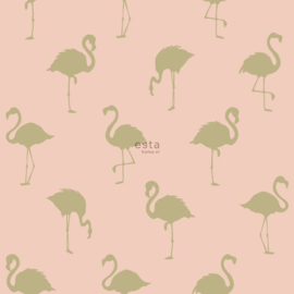 Esta Home Jungle Fever behang Flamingo's 138994