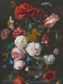 Dutch Wallcoverings Painted Memories Mural Flowers in a Glass Vase 8018