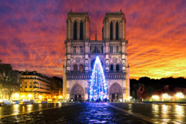 Papermoon Fotobehang Zonsopgang Bij De Notre Dame