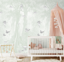 Behangexpresse Olive & Noah Wallprint Fairytales Forest Mint INK7814