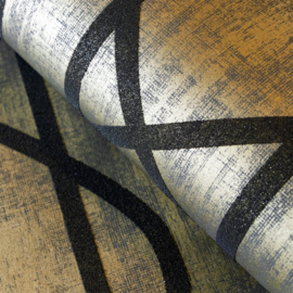 Hohenberger Universe behang Saturn Umber Brown 51213