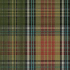 Cole & Son Vivienne Westwood behang MacAndreas Tartan Pine & Teal 130/1004