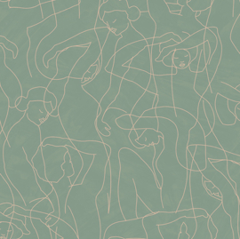 Hookedonwalls Silhouette behang Model Lines 34841