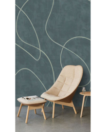 Eijffinger Artifact Wallpower Painted Lines Olive 312487