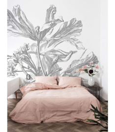 KEK Amsterdam Book I Wall Mural Engraved Flowers WP-673