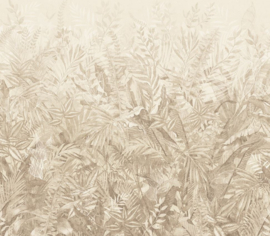 Eijffinger Rivièra Maison Wallpower Linen Leaves Camel 350704