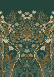 Casamance Isadora behang Salon Des Miroirs Pétrole/Doré 70733058