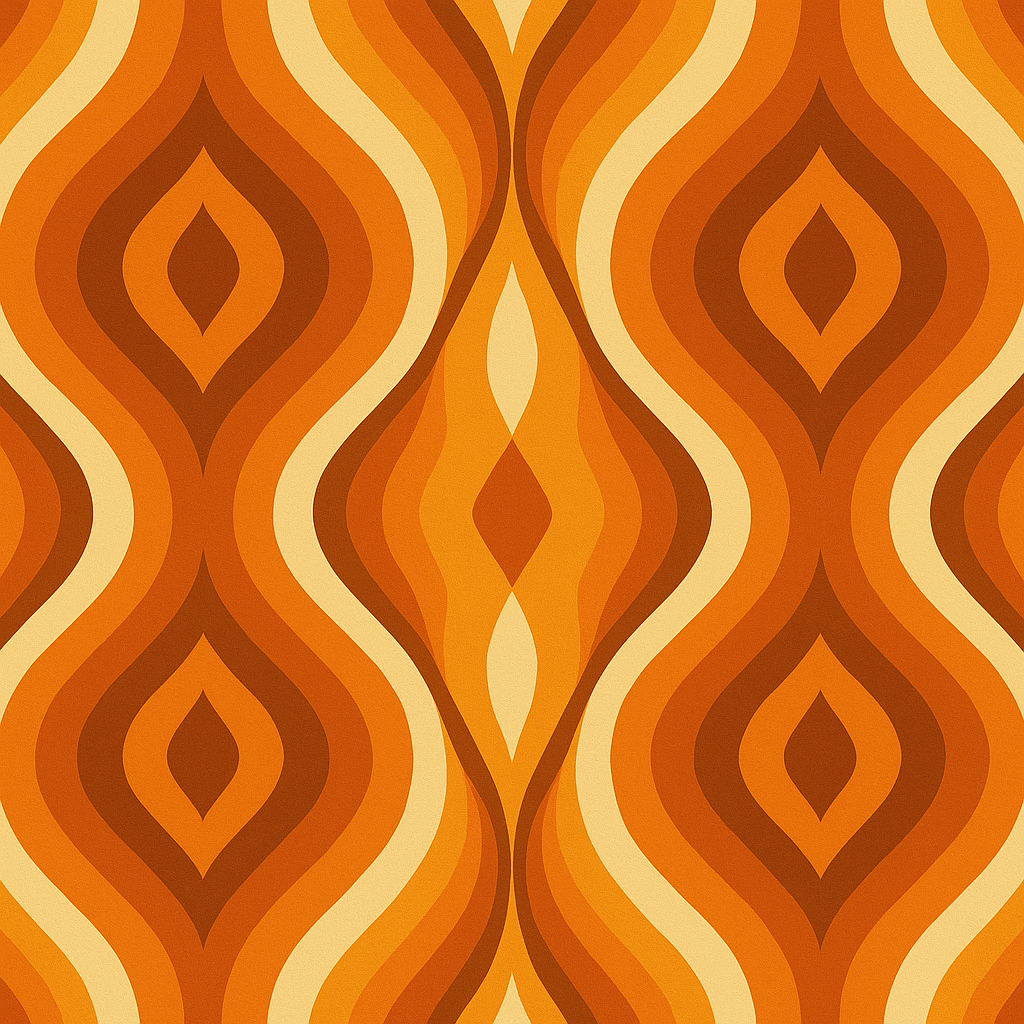 Studio Swaai – Retro Flow Behang | Oranje & Bruin SW-70-RF01
