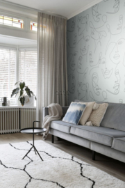 Esta Home Art Deco PhotowallXL Line Art Faces 158957