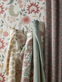 Dutch First Class Heritage Tales behang Fable Trail Linen/Raspberry/Green 100016EH