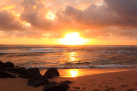 Papermoon Fotobehang Zonsopgang Bij Lihue Beach