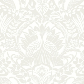 York Wallcoverings Black & White Resource Library behang Egret Damask BW3932