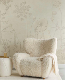 Eijffinger Rivièra Maison Wallpower Silhouette Flowers Beige 350701