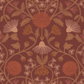 Casamance Isadora behang Hippolyte Bordeaux Cuivre 70450814