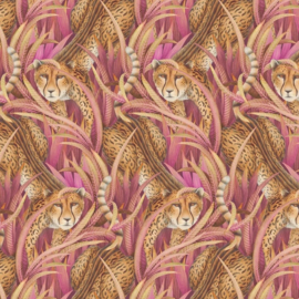 Cole & Son Ardmore Baobab behang Cheetah Prowl Cerise 129/8045
