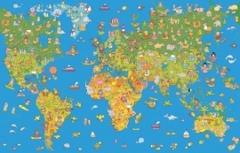 XXL Wallpaper World Map 0351-7