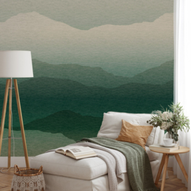 Behangexpresse Connected Wallprint Hazy Dunes Green INK7879