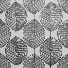 Arthouse Scandi Leaf Black & White behang 698402