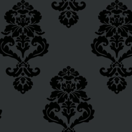 York Wallcoverings Black & White Resource Library behang Graphic Damask BL0397