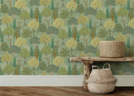 Dutch First Class Heritage Tales behang Persian Oasis Sage Green 100040EH