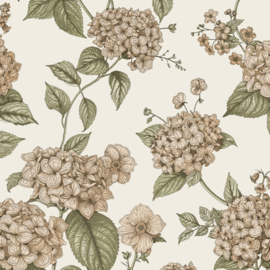 Dutch First Class Wanderlust behang Hortensia Coral Green 92120